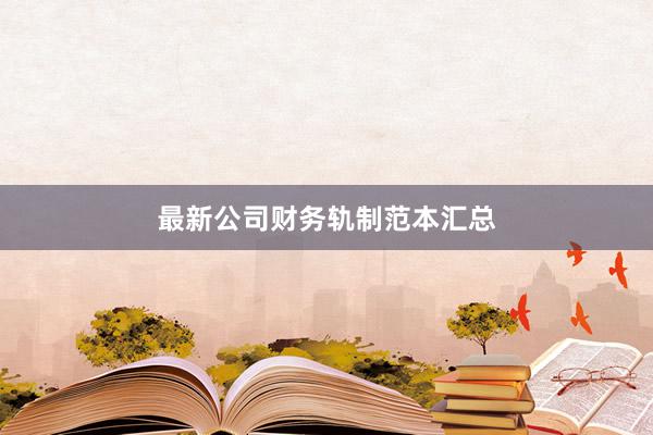 最新公司财务轨制范本汇总